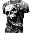 Men's Casual Versatile Skull Print T-shirt