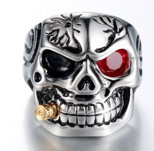 Skull Steel Ring Personalized Punk Men's Ring Jewelry