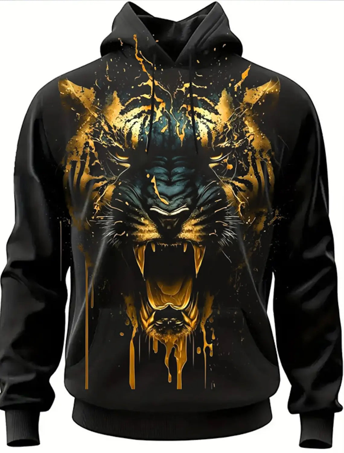 Fashion Brand Lion's Head 3D Hoodie Fashion Men And Women