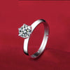 A pair of six-claw simulation diamond ring couple ring wedding ring Adjustable