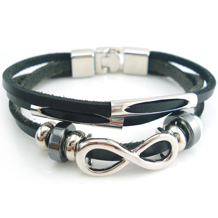 leather retro men's leather bracelet