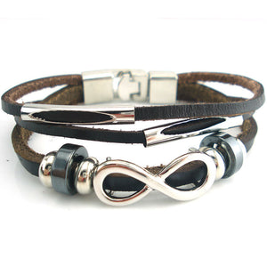 leather retro men's leather bracelet