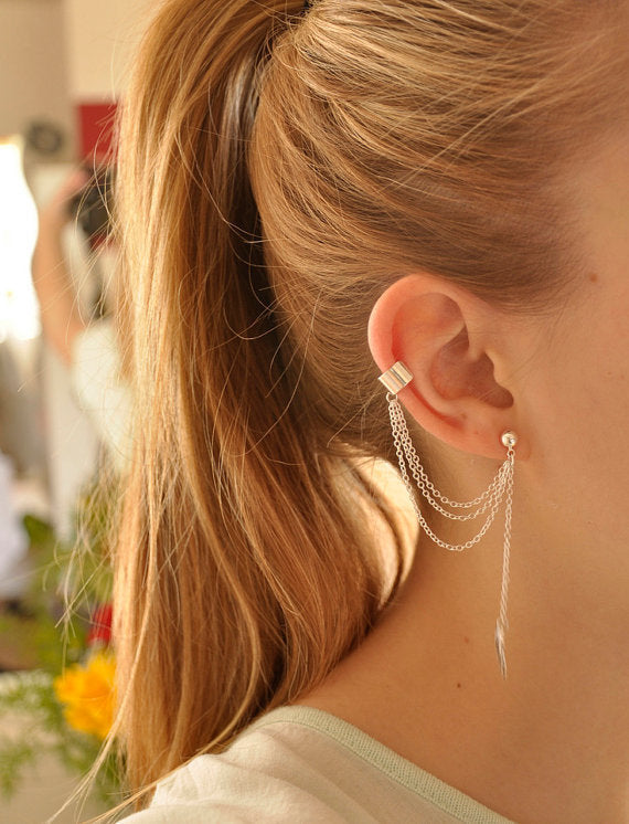 Leaf Tassel Ear Clip