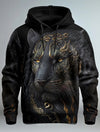 Fashion Brand Lion's Head 3D Hoodie Fashion Men And Women