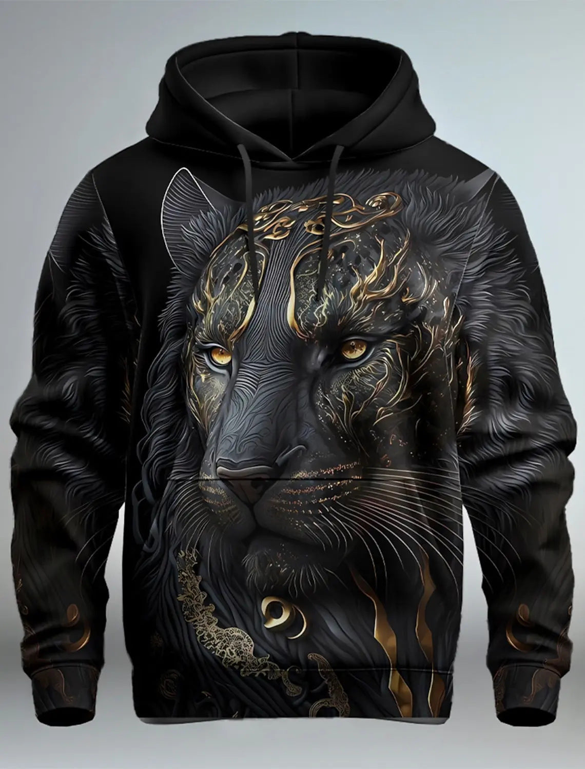 Fashion Brand Lion's Head 3D Hoodie Fashion Men And Women