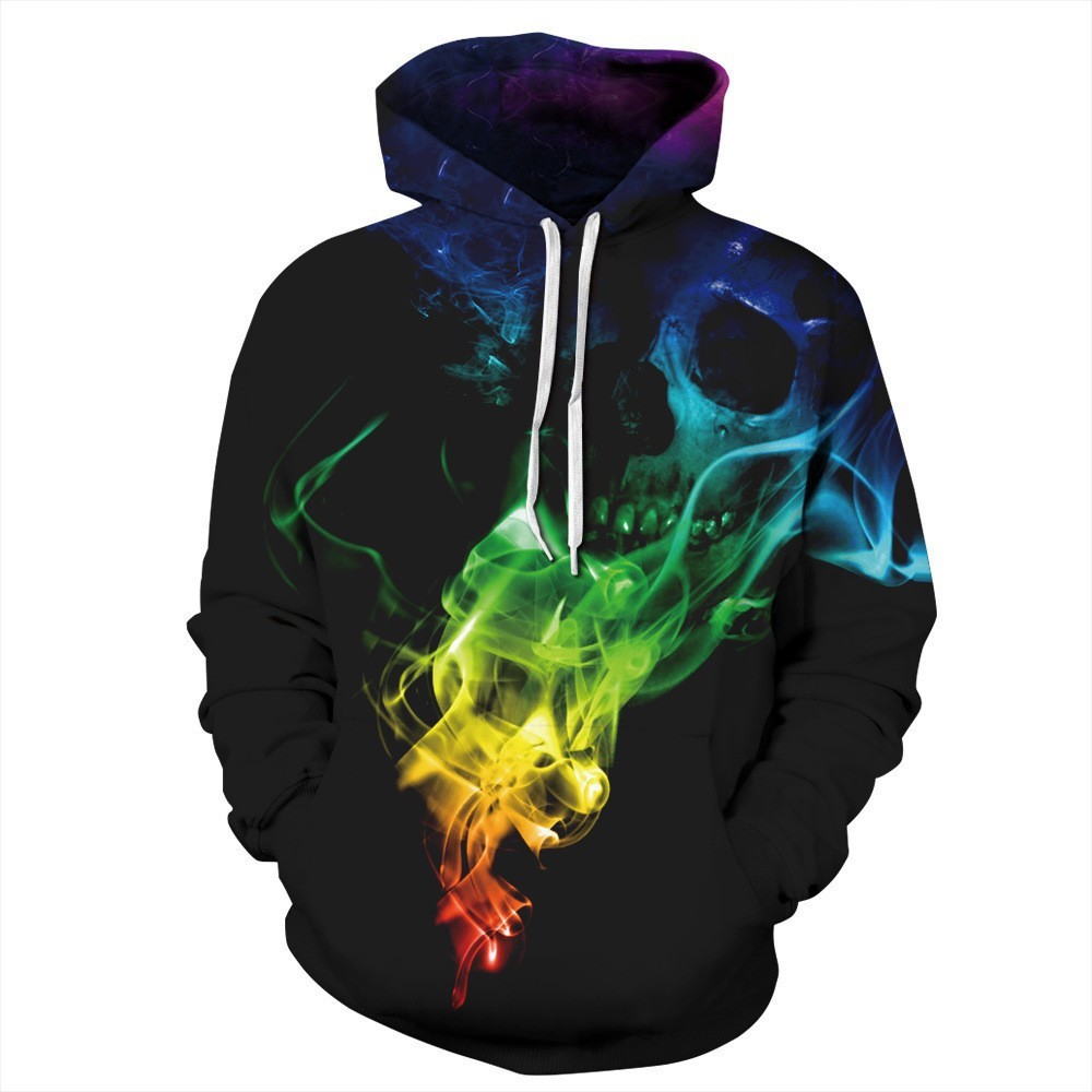 Starry Sky Men's Color Ink Digital Printed Hoodie