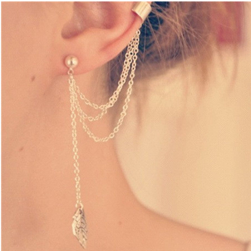 Leaf Tassel Ear Clip