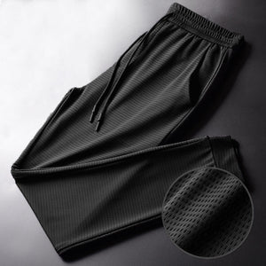 Youth Mesh Ice Silk Casual Pants Men's Slim-fit Ankle-tied Pants