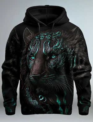 Fashion Brand Lion's Head 3D Hoodie Fashion Men And Women